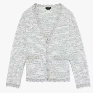 kate spade Scalloped Tweed Cardigan NWT MSRP $448